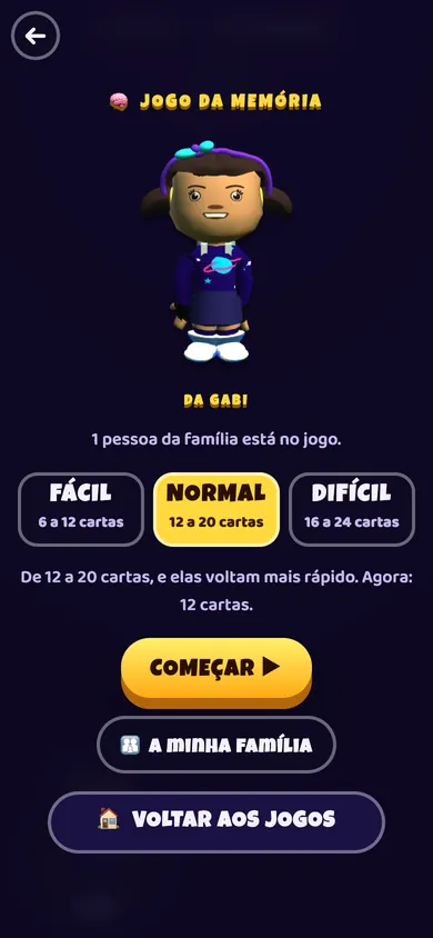 O Jogo da memória da Gabi, que transforma as fotos da família em cartas